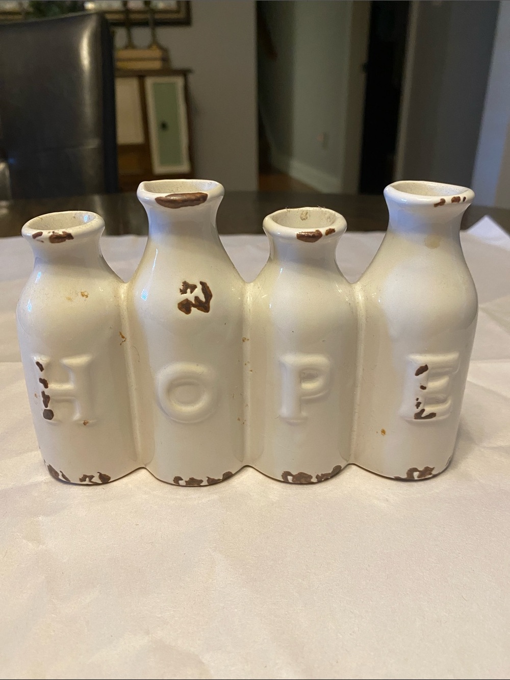 Adorable Farmhouse bud base, “HOPE”.